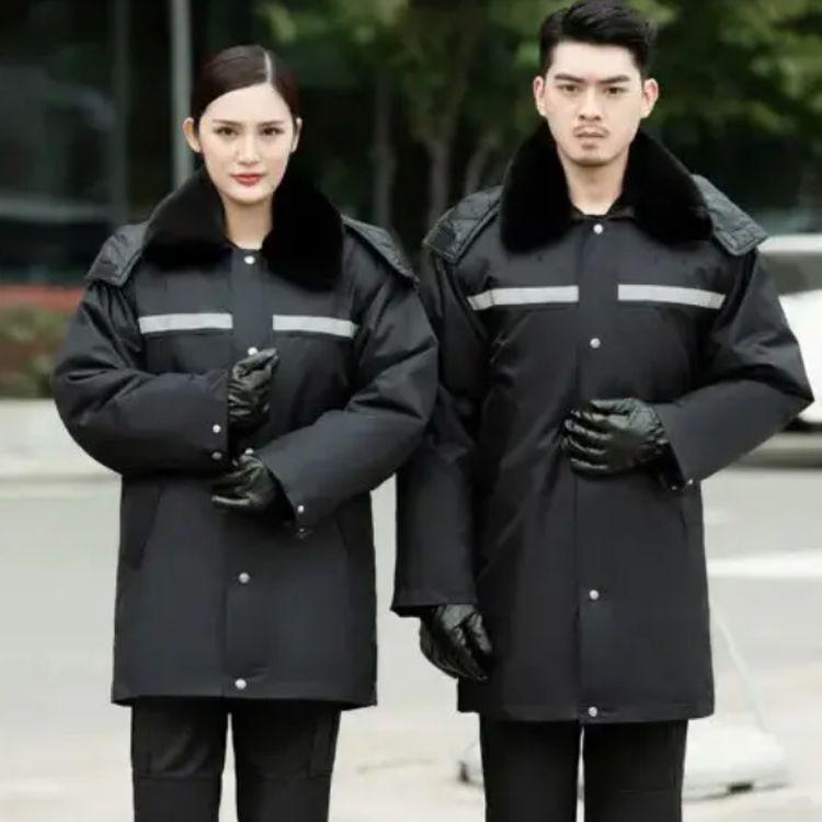 保安大衣加反光條中長(zhǎng)款1026